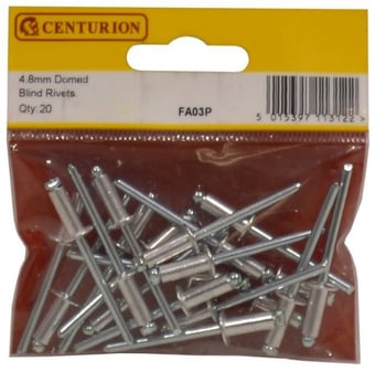 Picture of 4.8mm x 12.6mm Domed Blind Rivets - 5 X Pack of 20 - [CI-FA03P]
