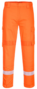 Picture of Portwest FR401 Bizflame Plus Lightweight Stretch Panelled Trousers Orange - PW-FR401ORR