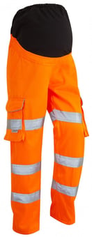 picture of Verity - Class 2 Ladies Maternity Orange Cargo Trouser - Regular Leg - LE-CM01-O