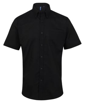 Picture of Premier PR236 Men's Signature Oxford Short Sleeve Shirt - Black - RLW-PR236BLAC