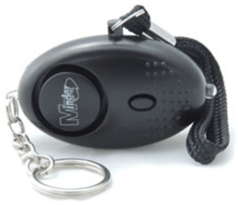 picture of Metallic Mini Minder Key-ring Torch Alarm Black 140 dBs - [JNE-METAL001BLACK]