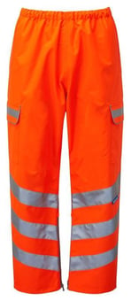 Picture of Pulsar Rail Orange Hi-Vis Waterproof Over Trousers - 31" Regular Leg - PR-PR503TRS-REG