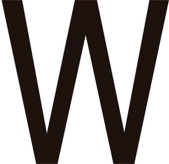 Picture of Spectrum 50mm Black Vinyl - Character ‘W’ - Pack of 10 - SCXO-CI-SVB01WL