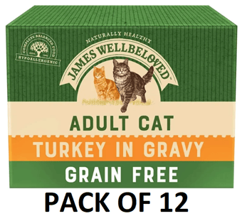 picture of James Wellbeloved Adult Pouch Turkey Grain Free Cat Food 12 x 85g - [CMW-JWCPT0]