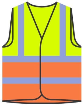 picture of Yellow/Orange Hi-Vis Vest - EN20471 Class 2 - BI-29