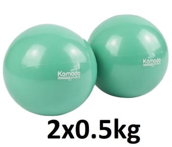 picture of Komodo Weighted Green Toning Ball - Pair - [TKB-WGT-BALL-1KG-GRN]