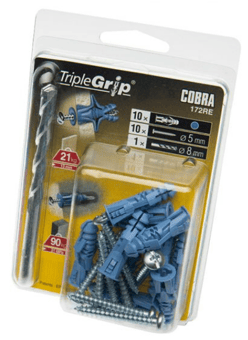 Picture of Cobra Blue Triple Grip 5mm - 10 Pack - [MX-172RE]
