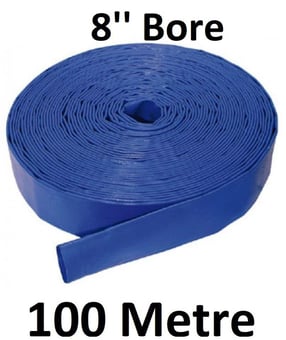 picture of Flexible PVC Layflat Hose 8" Bore - 203.4mm O/D x 200mm - 100 Metre - [HP-LFL8/100]