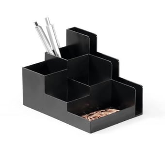 picture of Durable - Black Desk Organizer Optiomo - Charcoal - 118 x 162 x 110 mm - Pack of 6 - [DL-1701588058]