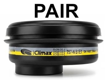 picture of Climax 757-N-B1E1 Gas Filter For - 732 and 757 Face Mask - Pair - [CL-757N-B1E1]