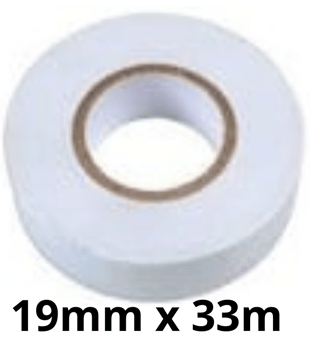 picture of White PVC Electrical Tape - 19mm x 33 meters - Sold Per Roll - [EM-WHITE-33]