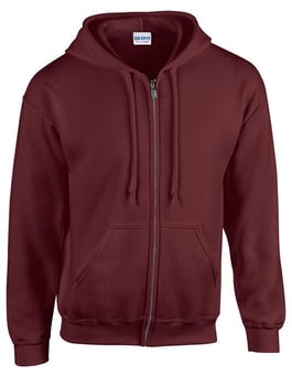 picture of Gildan Heavy Blend Adult Full Zip Hooded Sweatshirt - Maroon Red - BT-18600-MRN