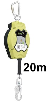 picture of Kratos Atex Helixon Retractable Wire Rope Fall Arrest Block - 20mtr - Vertical Use Only - [KR-FA2040220]