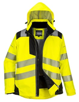 picture of Portwest - PW3 Women's Winter Jacket - Yellow/Black - PW-PW382YBR