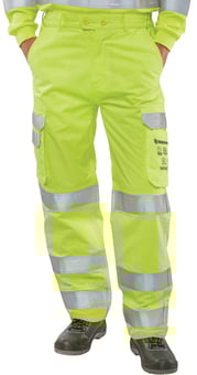 picture of Beeswift Arc Compliant Hi-Vis Trousers - Saturn Yellow - BE-CARC5SY