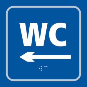 Picture of WC arrow left - Taktyle (150 x 150mm) - SCXO-CI-TK2042WHBL