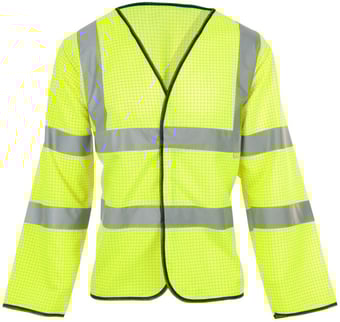 picture of Flame Retardant & Antistatic Yellow Hi Vis Jacket - BI-542 - (DISC-W)