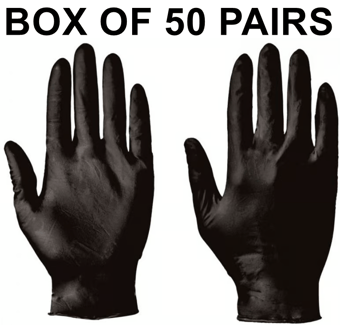 picture of Supertouch Nitrile 5.5 Medical Powderfree Gloves Black - Box of 50 Pairs - ST-SDS-05571 - (NICE)