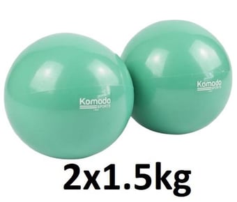 picture of Komodo Weighted Green Toning Ball - Pair  - [TKB-WGT-BALL-3KG-GRN]