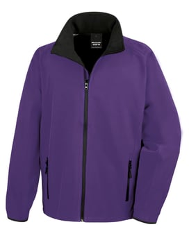 Picture of Result Core Men's Purple/Black Printable Softshell Jacket - BT-R231M-PRP/BLK