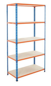 Picture of BiGDUG BiG200 Shelving 5 Levels - Chipboard Shelves - 1830h x 1525w x 305d mm - 90kg UDL - [BDU-B21815035BO]