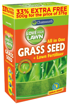 picture of Chatsworth Love Your Lawn Grass Seed & Lawn Fertiliser 500g - [ON5-CH0246]