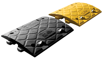 Picture of JSP - 10mph Jumbo Rubber Ramp  With Cable Channel - One Black + One Yellow - [JS-HAL010-125-300] - (HP)