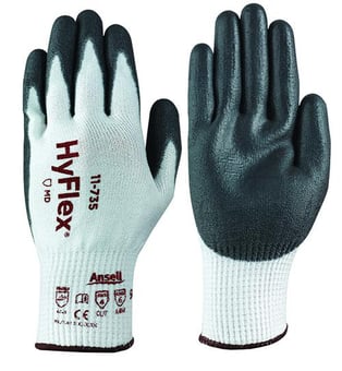 picture of Ansell Hyflex 11-735 Anti Cut Level 5 PU Coated Glove - AN-11-735