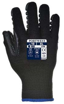 Picture of Portwest A790 Anti Vibration Black Gloves - Pair - PW-A790BKR