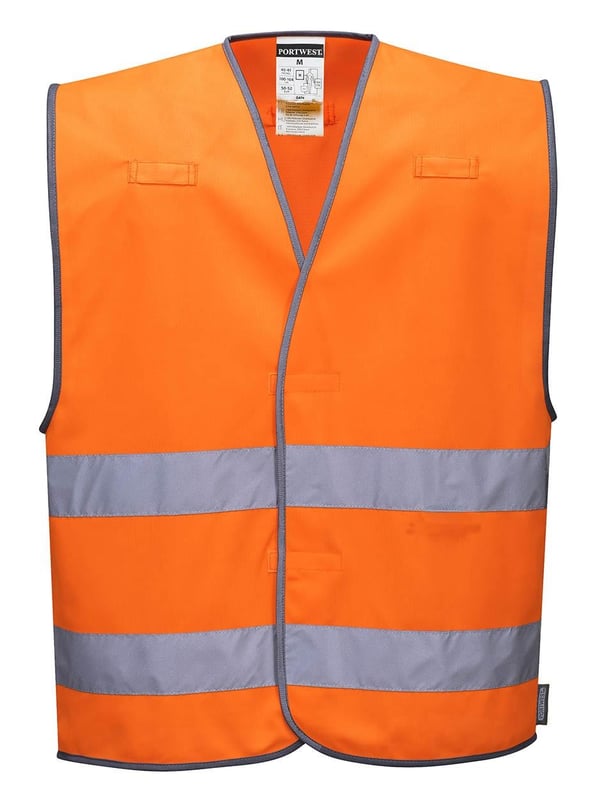 picture of Portwest - Orange Hi-Vis Versatile Vest - 125g - Compatible with the PW-HV07YER - Conforms to EN ISO 20471 Class 2 & RIS-3279-TOM ISSUE 1 - PW-L474ORR