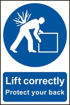 Picture of Spectrum Lift correctly - Protect your back - PVC 200 x 300mm - SCXO-CI-0031