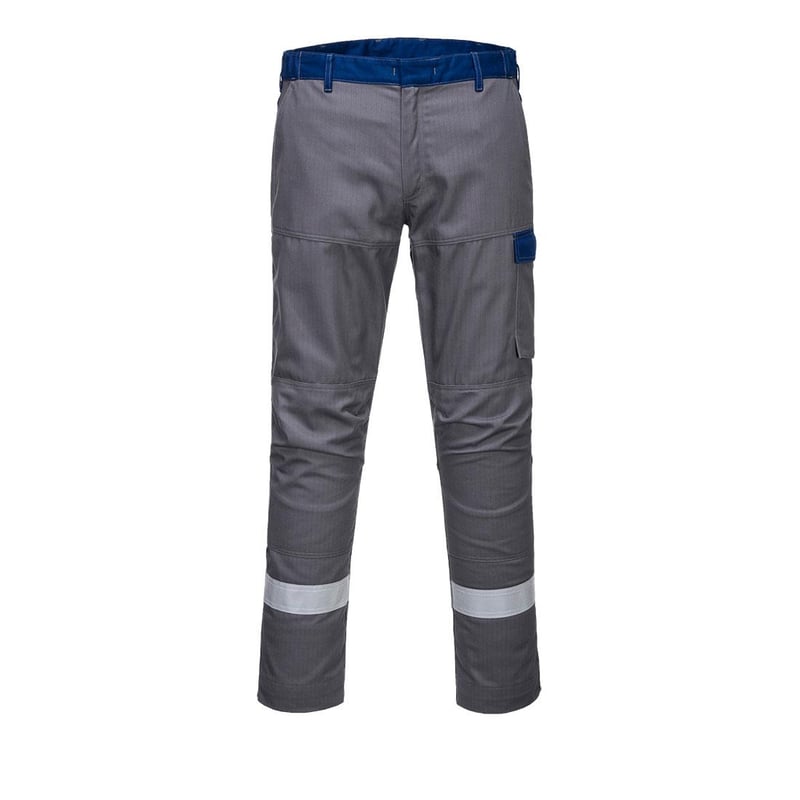 picture of Portwest - Grey Bizflame Ultra Two Tone Trouser - Short - Conforms to EN 1149 -5, EN 13034 Type PB [6], EN ISO 11611 and EN ISO 11612 - PW-FR06GRS