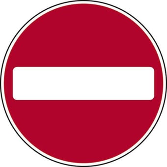picture of Spectrum 450mm Dia. Dibond ‘No Entry’ Road Sign - With Channel – [SCXO-CI-14029]