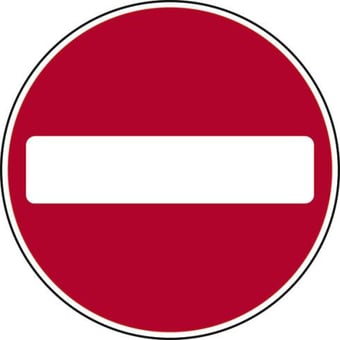 Picture of Spectrum 450mm Dia. Dibond ‘No Entry’ Road Sign - With Channel - [SCXO-CI-14029]