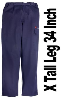 picture of NOAH Arc Flash Protective Trousers - Navy Blue - X Tall Leg 34 Inch - 12.4 cal/cm² - CD-CLY-583-124-XX-X