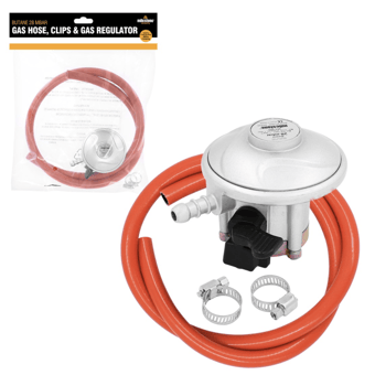 picture of Milestone Camping Gas Hose Clips & Gas Regulator - [BNR-20489]