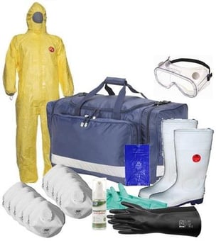 Picture of PROFESSIONAL Value Ebola Clean Up Safety Kit In Spacious Work Bag - With 10x P3 Paper Masks - IH-EBOLAKIT-VALUE