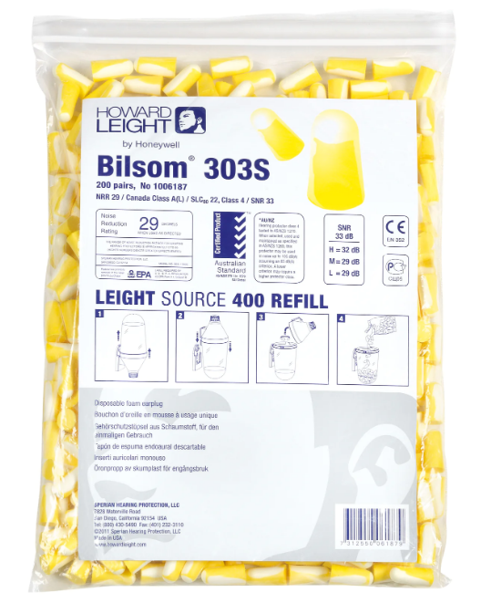 Howard Leight 303S Earplugs Refill Bag 200 Pairs - [HW-1006187]