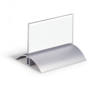 Picture of Durable - Table Place Name Holder Deluxe - 52x100mm - Transparent - Pack of 2 - [DL-820019]