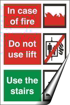 Picture of In Case of Fire Sign - 200 X 300Hmm - Self Adhesive Vinyl - [AS-FI70-SAV]