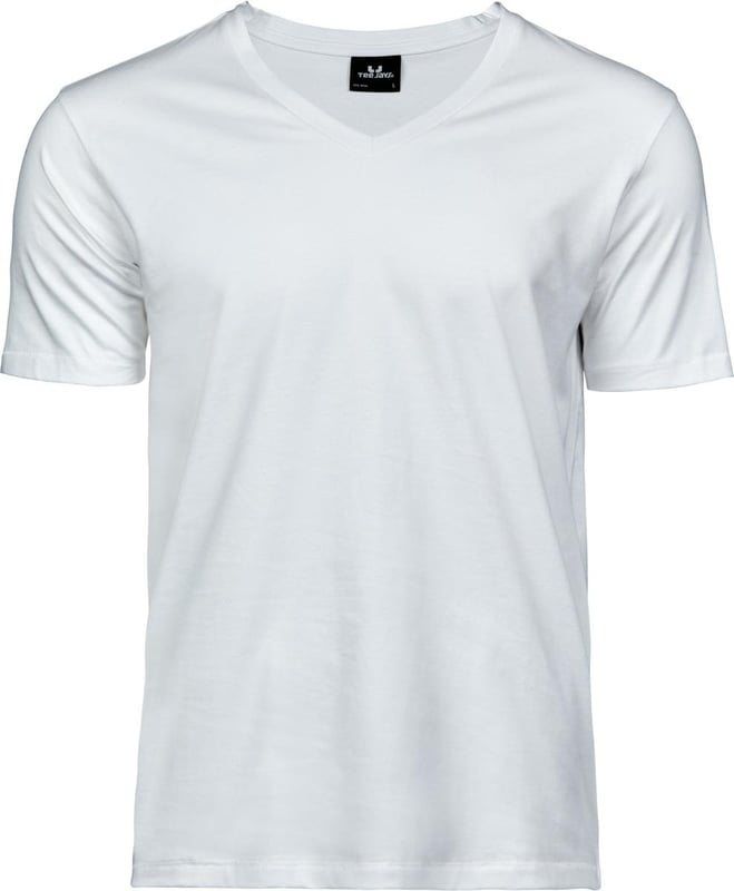 picture of Tee Jays Men's Luxury V-Neck Tee - White - BT-TJ5004-WHT