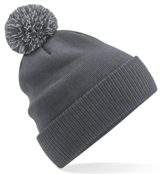 picture of Beechfield Recycled Snowstar Beanie - Graphite Grey/Light Grey - [BT-B450R-GPHLGY]