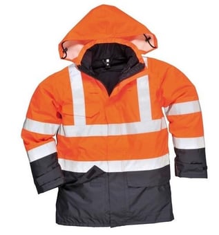 Picture of Portwest - Orange/Navy Bizflame Hi-Vis Multi-Protection Jacket - PW-S779ONR