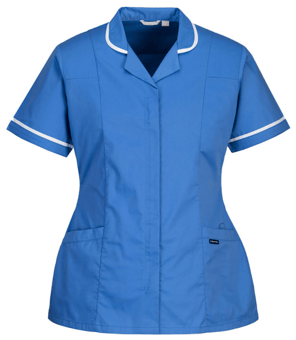 picture of Portwest - Ladies Stretch Classic Tunic - Hamilton Blue - Kingsmill Poly-cotton - 144g - PW-LW17HBR