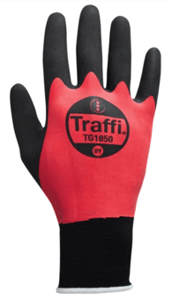 picture of TraffiGlove TG1850 Double Dipped Natural Latex Safety Glove - TS-TG1850
