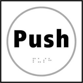 Picture of Push - Taktyle (150 x 150mm) - SCXO-CI-TK0315BKWH