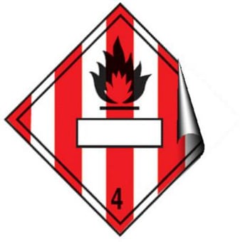 Picture of UN Placards - Flammable Solid 4 Sign - 250 X 250Hmm - Self Adhesive Vinyl - [AS-DA63-SAV]