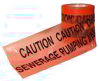 picture of ProSolve Underground Warning Tape - Sewerage Pumping Main - 150mm x 365m - [PV-SEWERPUMPT]