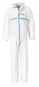 picture of Portwest - BizTex Microporous Laminated White Coverall Type 4/5/6 - PW-ST60WHR