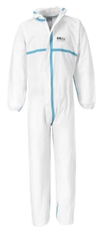 Picture of Portwest - BizTex Microporous Laminated White Coverall Type 4/5/6 - PW-ST60WHR
